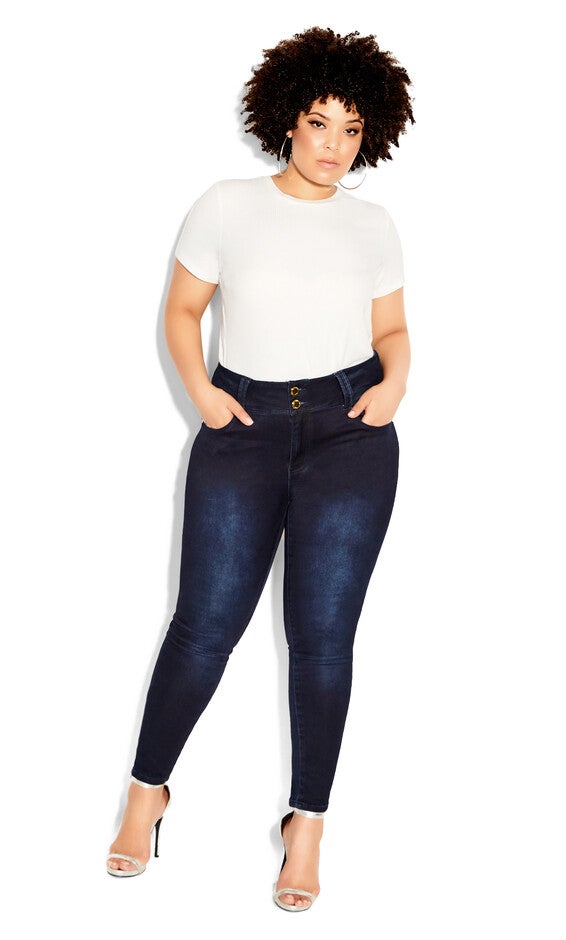 Asha Regular Skinny Jean - dark denim, BLUE, alternate image number null