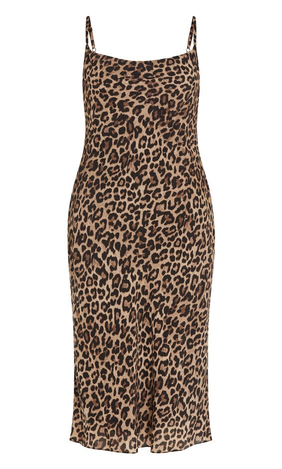 Kyra Print Dress - leopard print, BROWN, alternate image number null