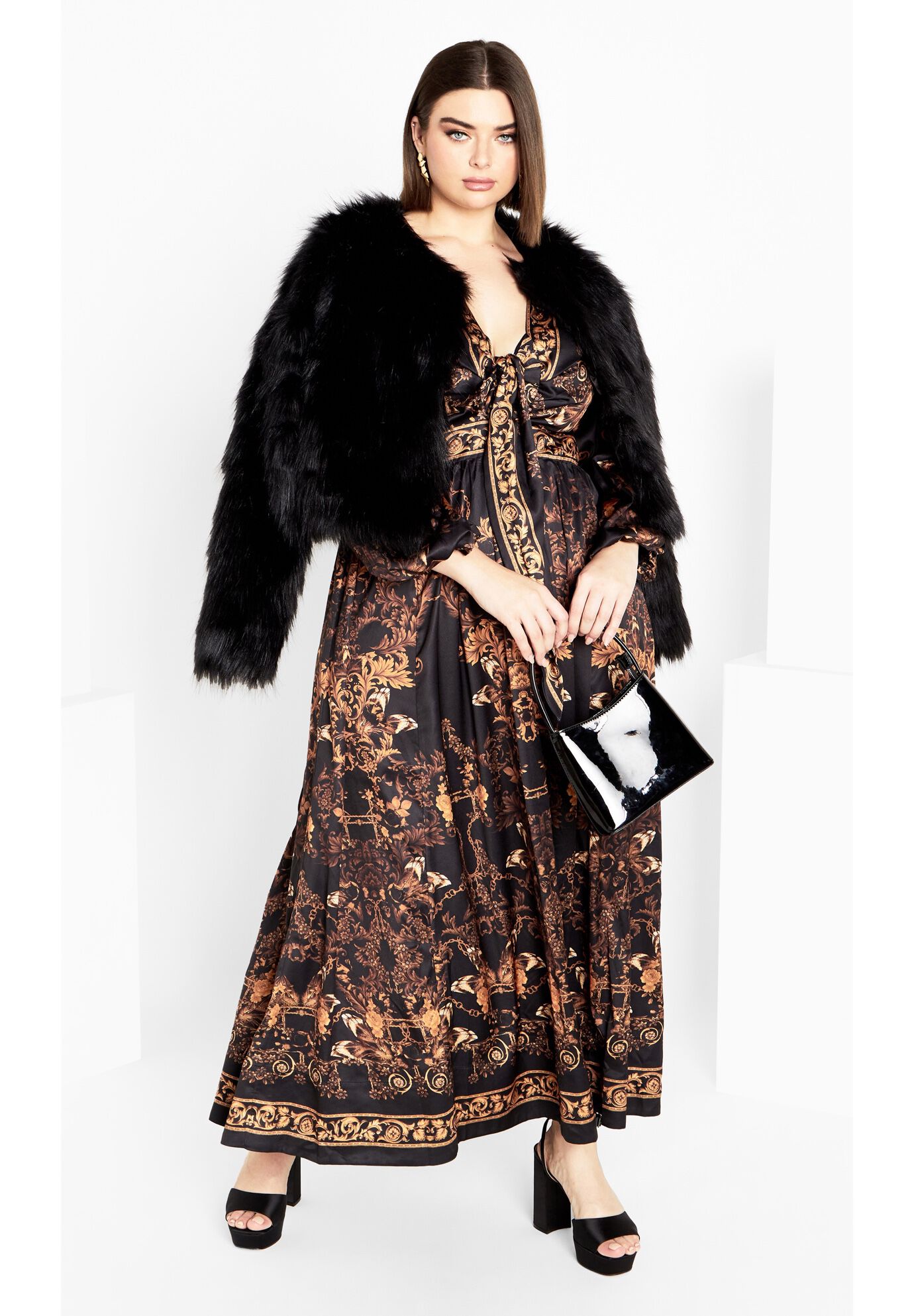 Ivanna Maxi Dress - gold, YELLOW, on-hover image number 1