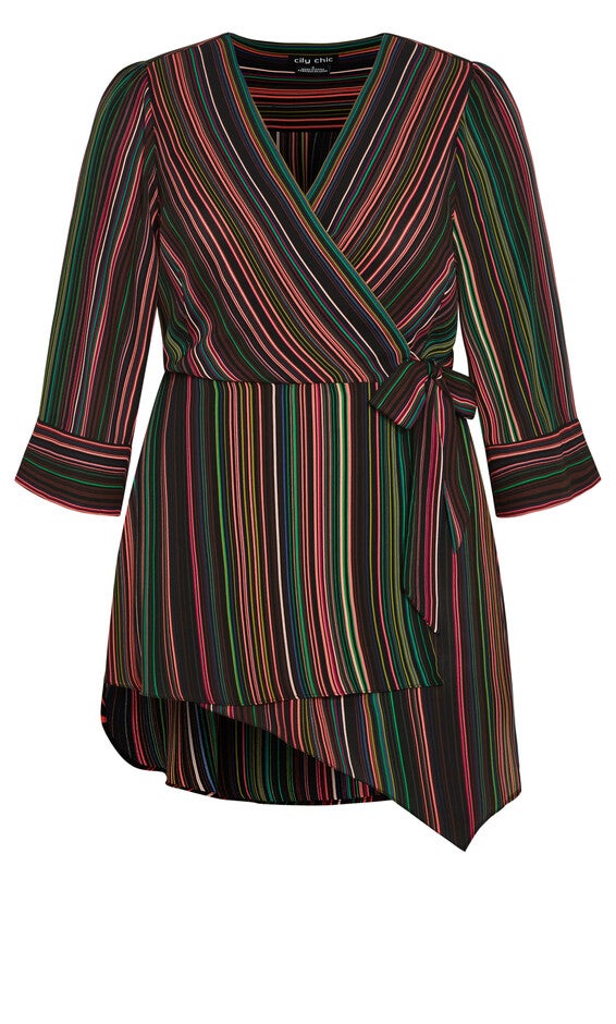 Jemma Top - stripe, BLACK, alternate image number null