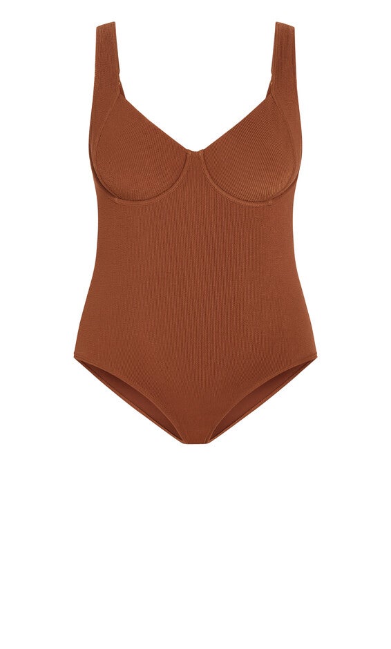Corfu Underwire 1 Piece - cinnamon, BROWN, alternate image number null