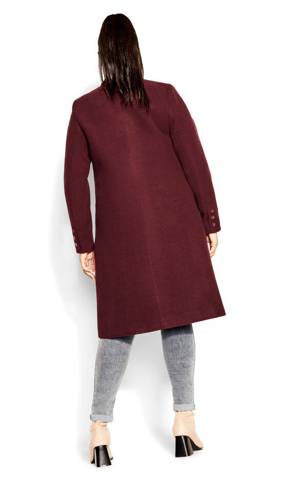 Effortless Chic Coat - oxblood, RED, alternate image number null