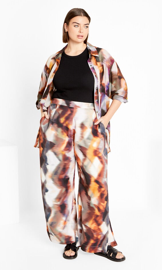 Miranda Print Pant - burnt orange, MINERALS, alternate image number 2