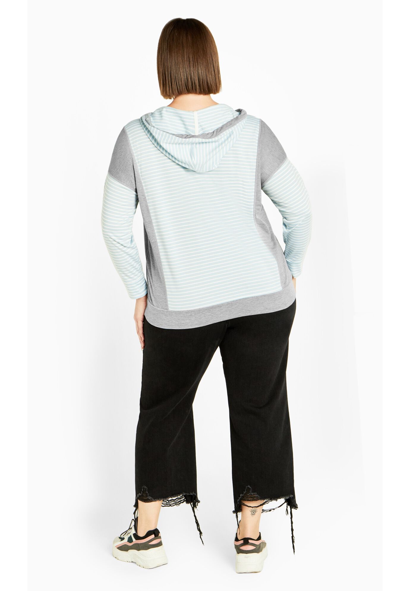 Seeing Stripes Sweater, AQUAMARINE, alternate image number 3