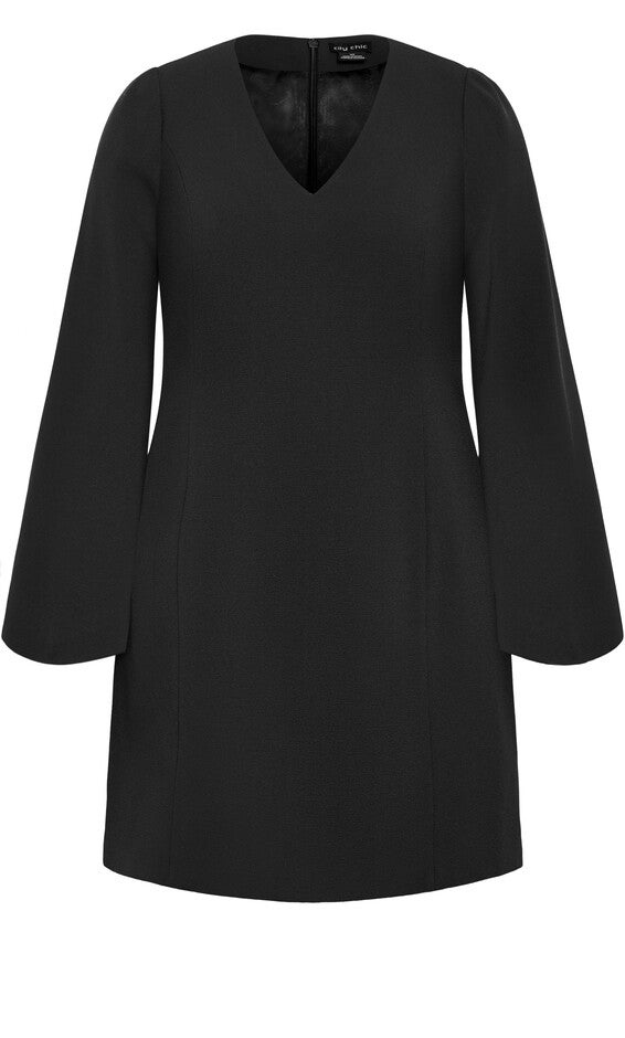 Amaya Cape Sleeve Mini Dress - black, BLACK, alternate image number 4