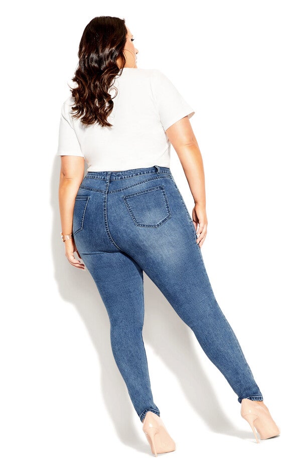 Harley Strut It Out Jean - light wash, BLUE, alternate image number 3