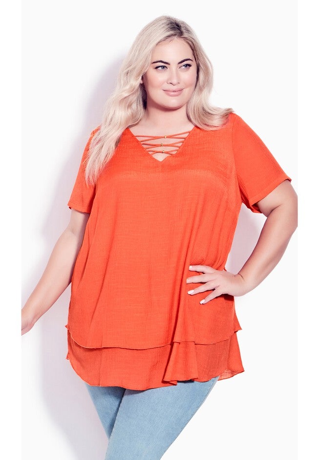 Marion Caged Tunic, TANGERINE, hi-res image number null