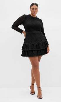 Gabriella Lace Ruffle Mini Dress