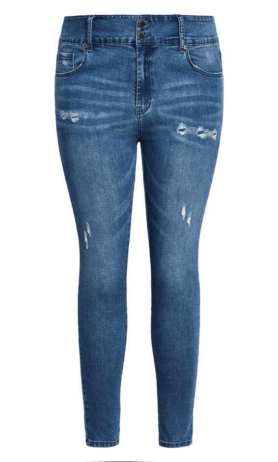 Asha Baby Rip Jean - light wash, BLUE, alternate image number 3