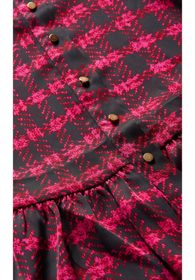 Gracie Full Sleeves Ruffle Shirt, PINK CHECK, alternate image number 5