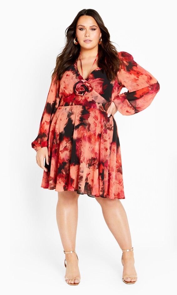Mischa Print Floral Dress - floral l'amour, FLORAL, alternate image number 4