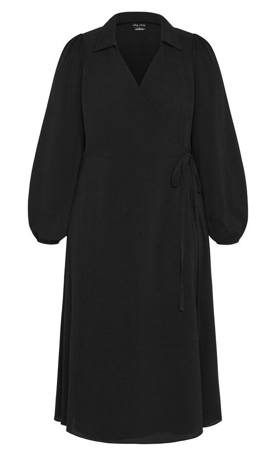 Arizona Wrap Dress - black, BLACK, alternate image number null