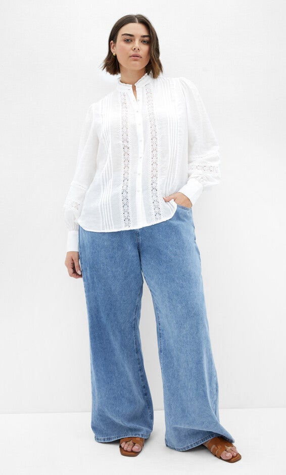 Whimsical Shirt - cream, CREAM, alternate image number null