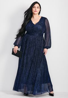Lucia Plisse Maxi Dress