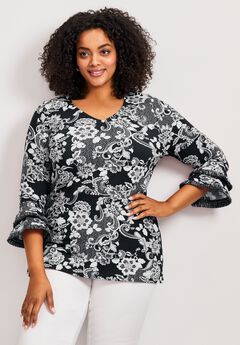 Tiered Ruffle Sleeve Top