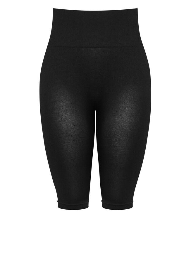 Seamless Hi Waist Capri, BLACK, alternate image number null