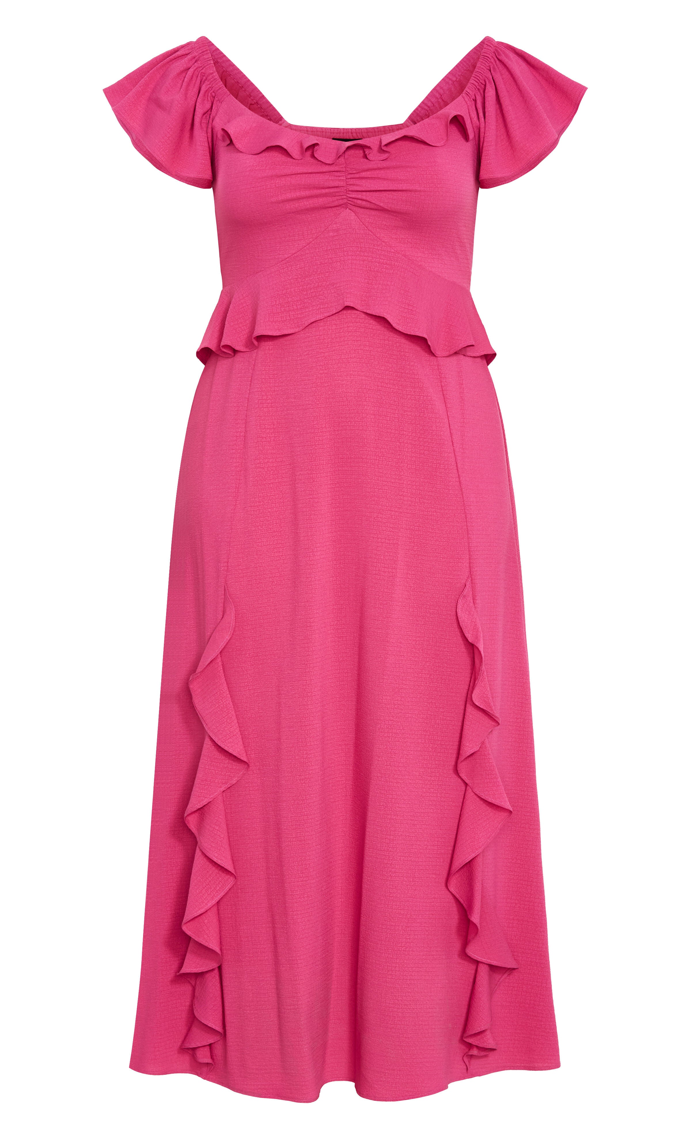 Fee Frill Maxi Dress - magenta, PINK, alternate image number 2