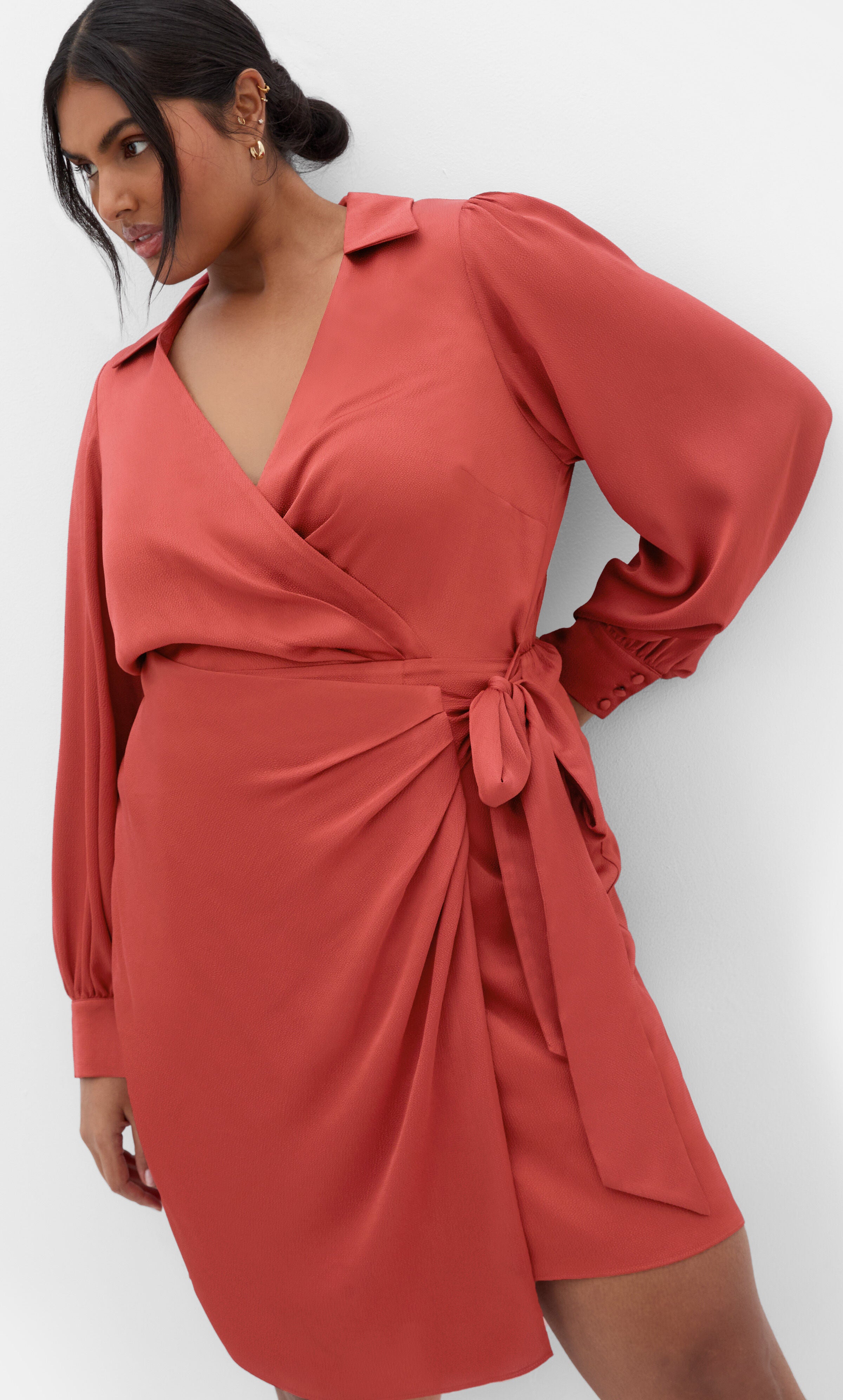 Genevieve Dress, BROWN, alternate image number 2