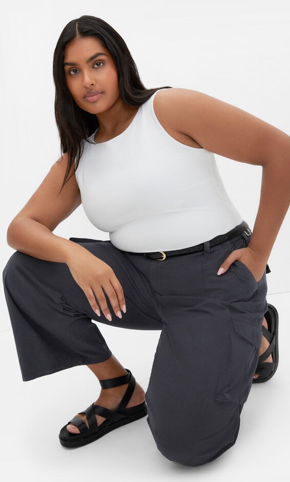 Mia Cargo Pant - steel washed, BLUE, alternate image number 1