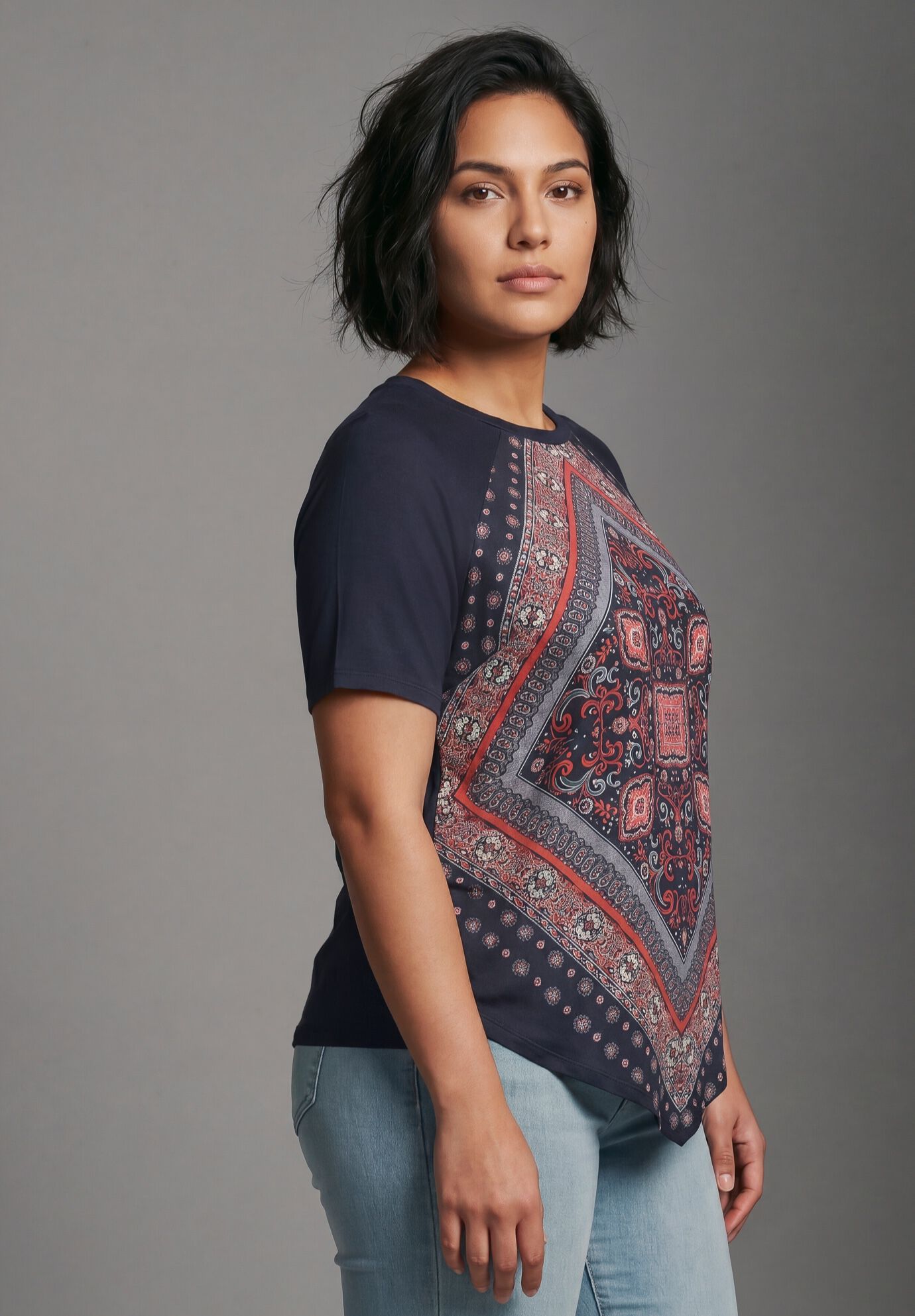 Ophelia Bandana Top, NAVY SCARF, alternate image number 2
