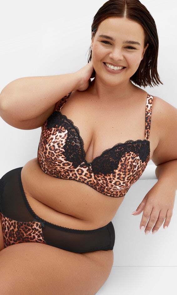 Romy Uplift Bra - animal print, BROWN, hi-res image number 0