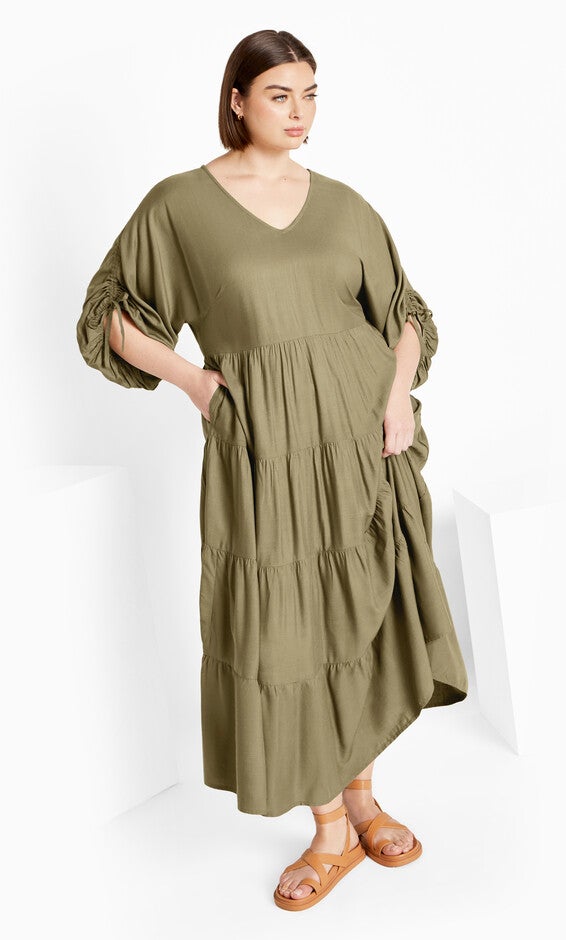 Jossie Dress - black, OLIVE, hi-res image number 0