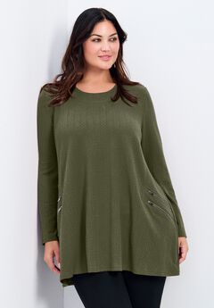 Alina Hacci Zip Detail Tunic