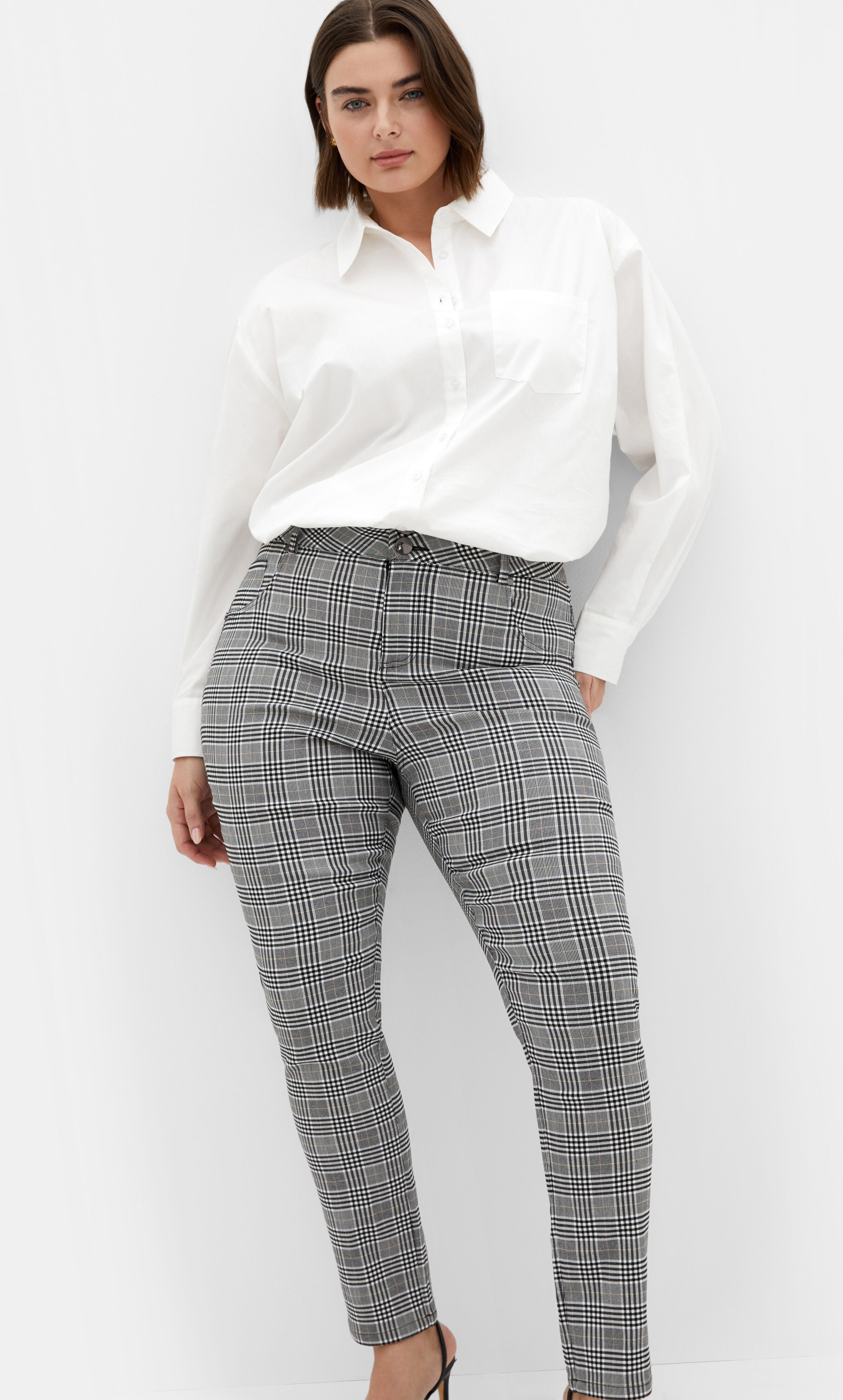 Bengaline Check Pant - black, GRAY, alternate image number 1