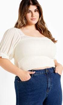 Aurora Plain Top - ivory