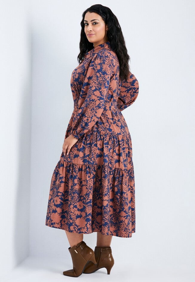 Marianne Tiered Shirtdress, WHIMSY FLORAL, alternate image number 1
