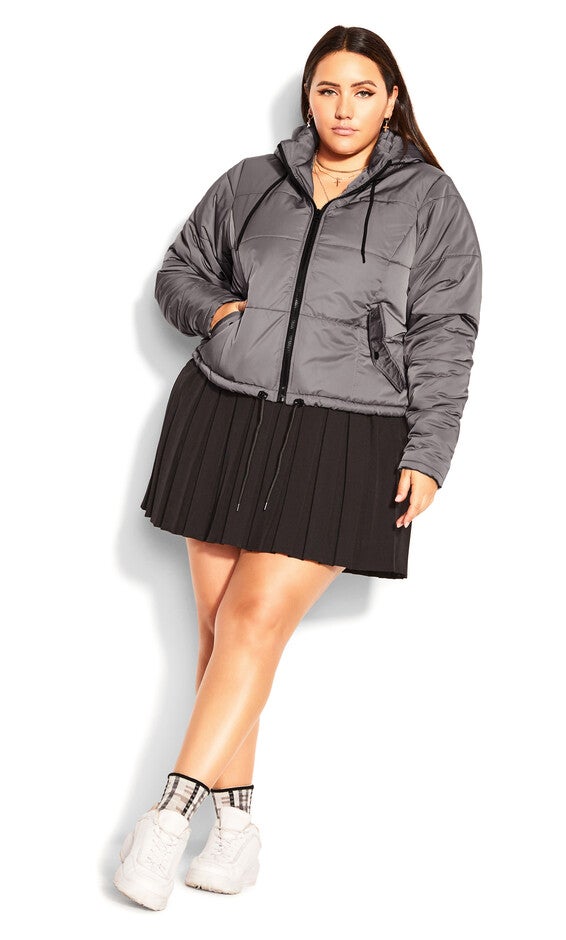 Streetwise Puffer Jacket - platinum, GREY, alternate image number 3