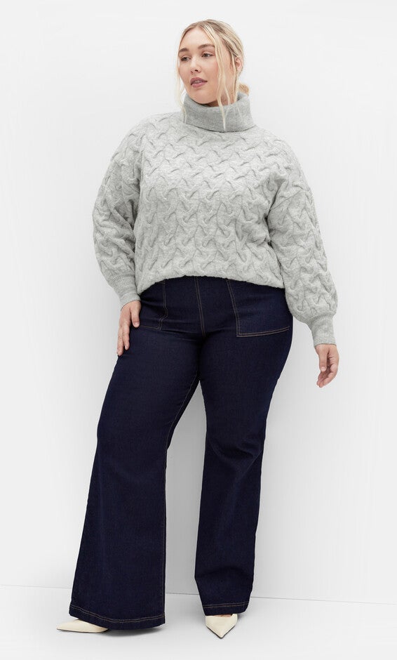 Ollie Jumper - grey marle, GRAY, alternate image number 1