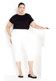 Plus Size White Denim Shorts