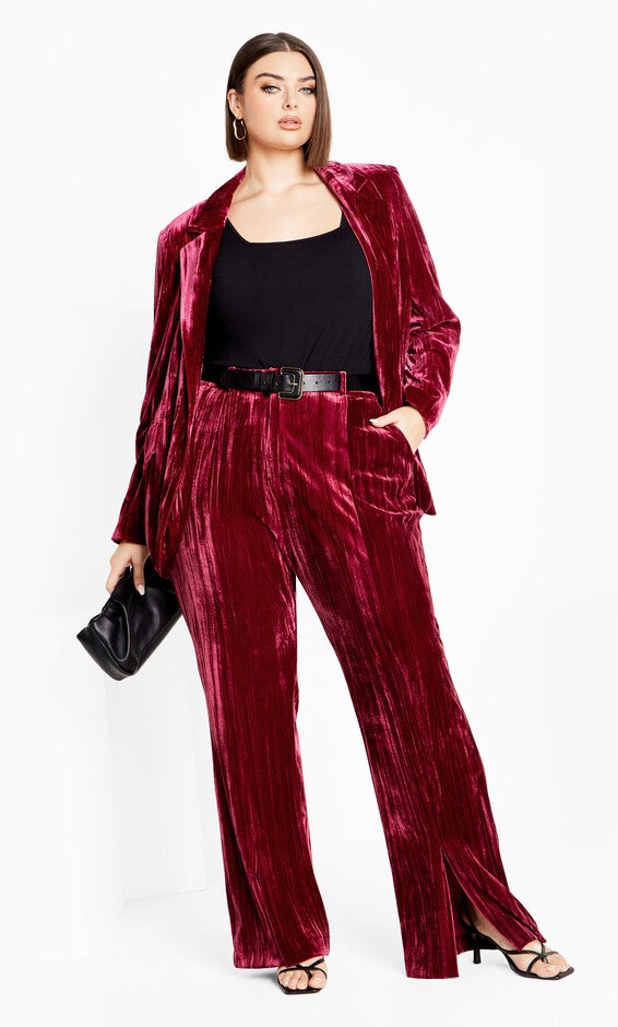 Crushed Jacket - cabernet, RED, alternate image number null