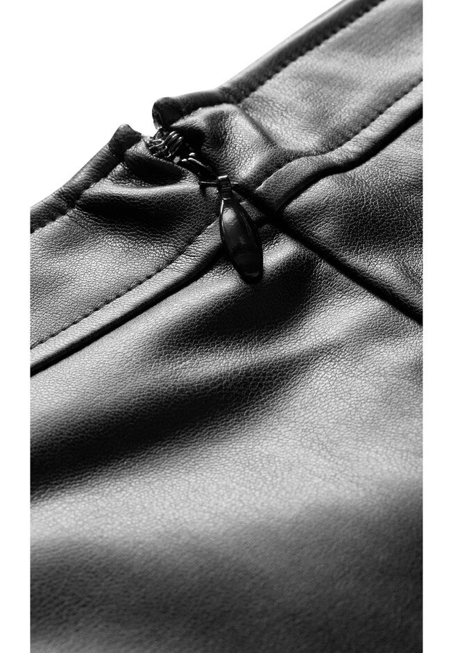 Lanie Faux Leather Skirt - black, BLACK, alternate image number 5