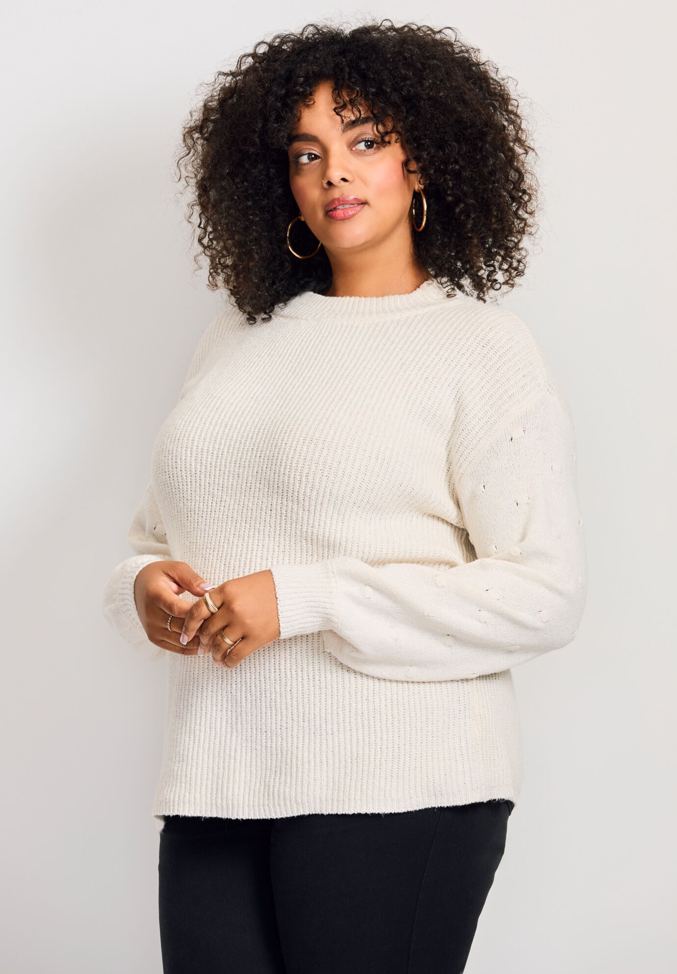 Paige Sweater, IVORY, alternate image number 3