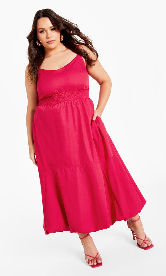 Eliza Dress - pink sherbet, PINK, alternate image number 4