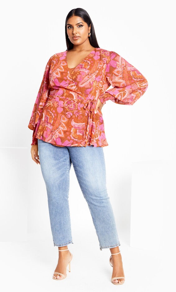 Alexis Print Top - sienna, PINK, alternate image number null