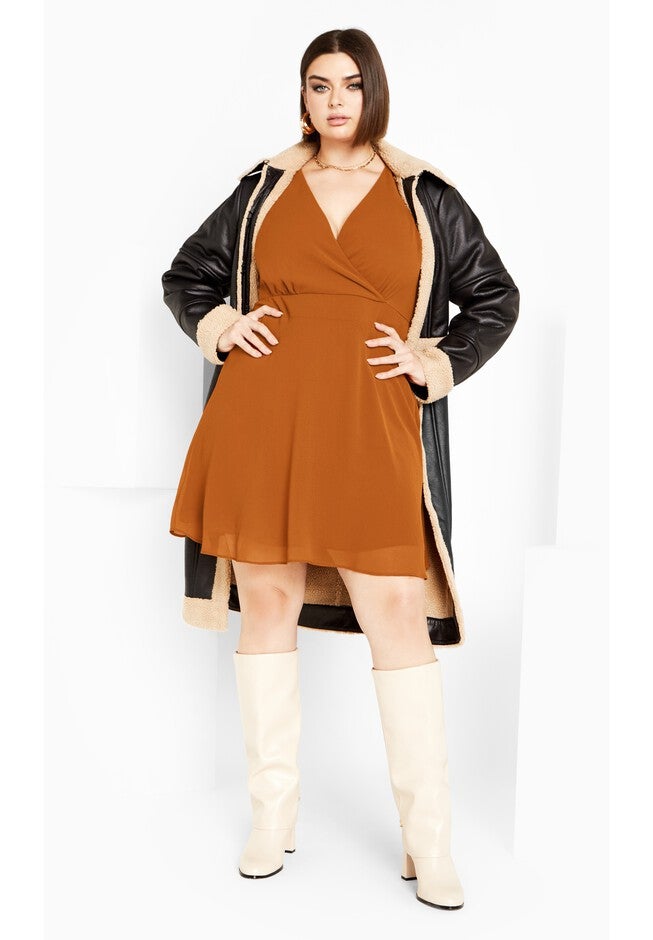Hayden Dress - caramel, BROWN, on-hover image number 1