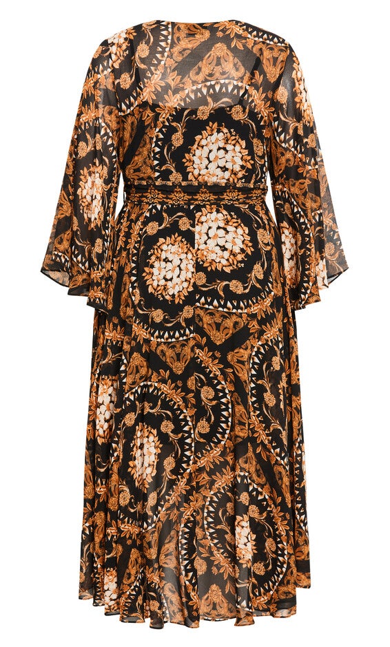 Freya Placement Maxi Dress - black, ANCIENT, alternate image number null