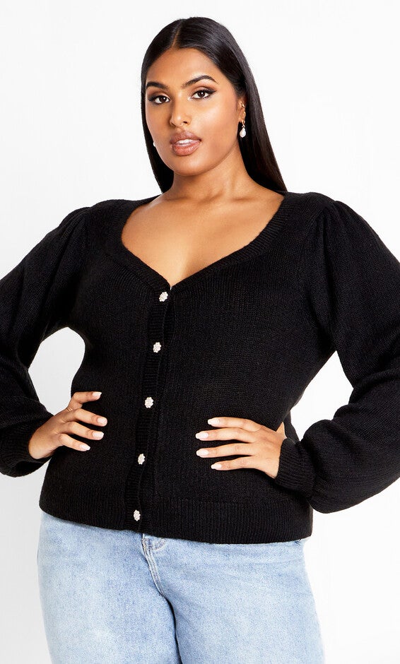 Isabelle Cardigan - black, BLACK, hi-res image number null