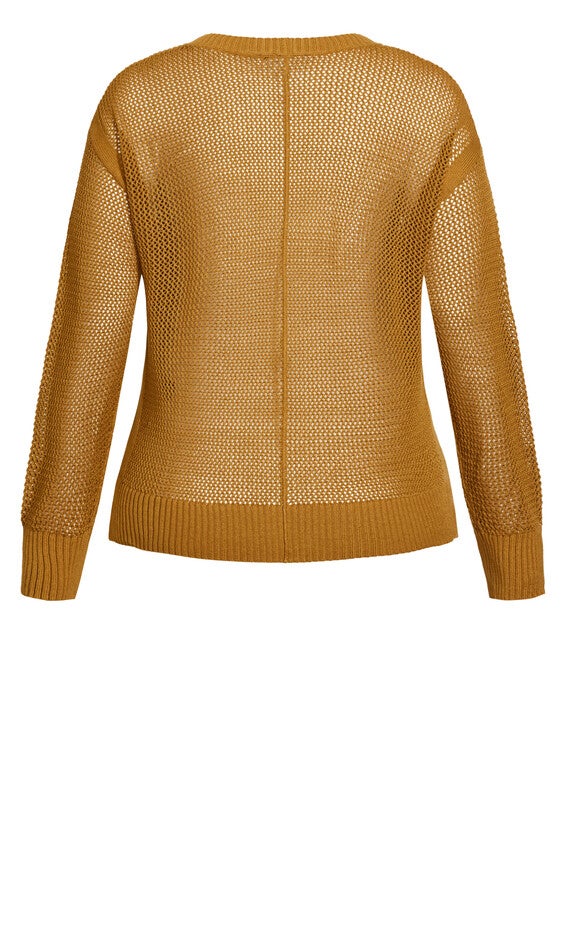 Amelia Sweater - dark gold, YELLOW, alternate image number 6