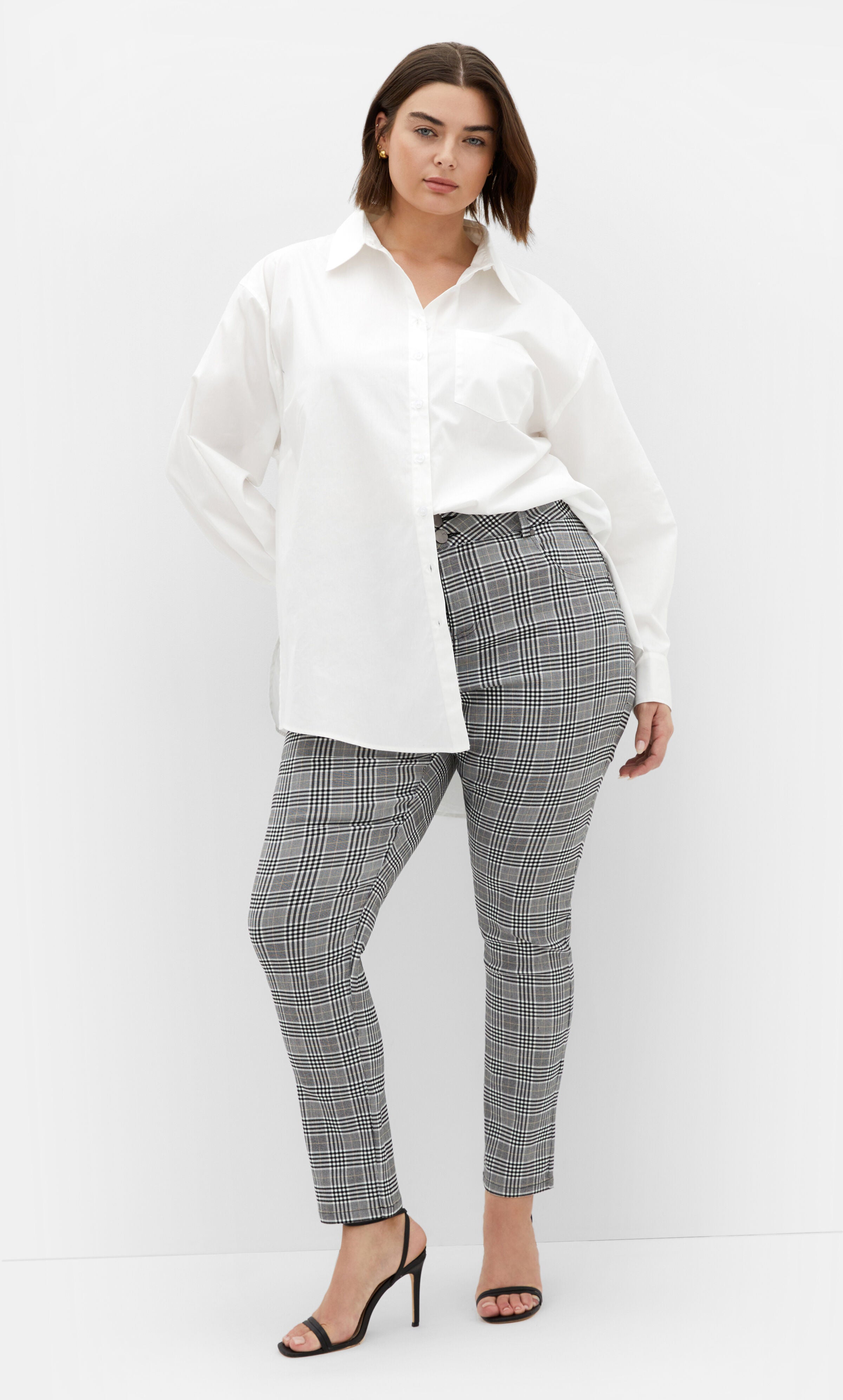 Bengaline Check Pant - black, GRAY, hi-res image number 0