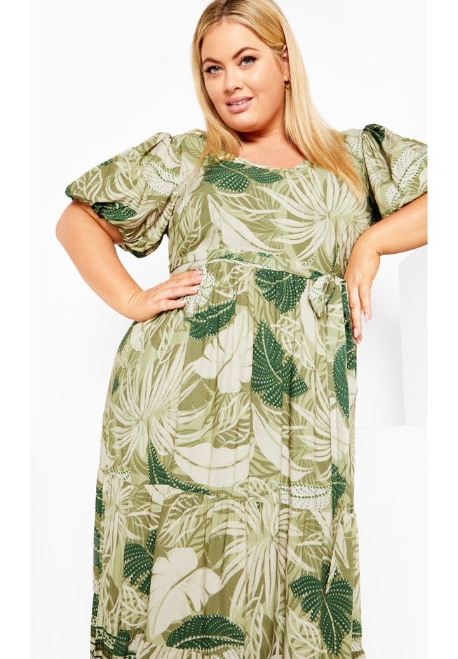 Raina Border Maxi Dress, DAINTREE BORDER, hi-res image number 0