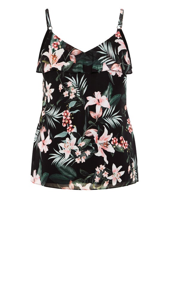Nicole Print Cami - black, BLACK, alternate image number 6