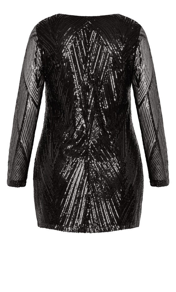 Micah Sequin Dress - black, BLACK, alternate image number 5