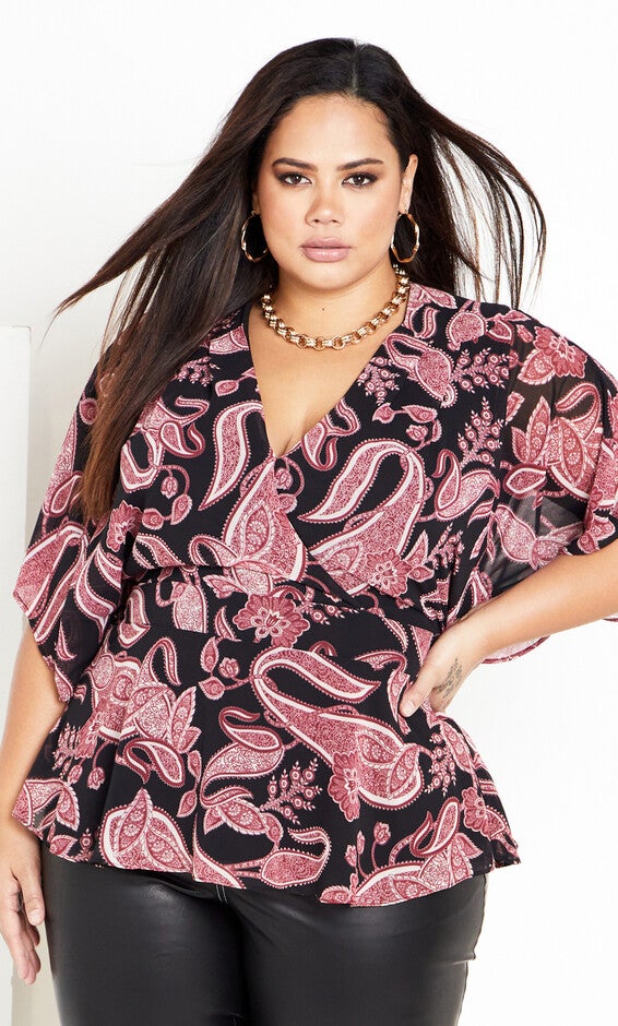 Paisley Level Top - black, BLACK, hi-res image number null