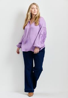 Top Embroidered Peasant