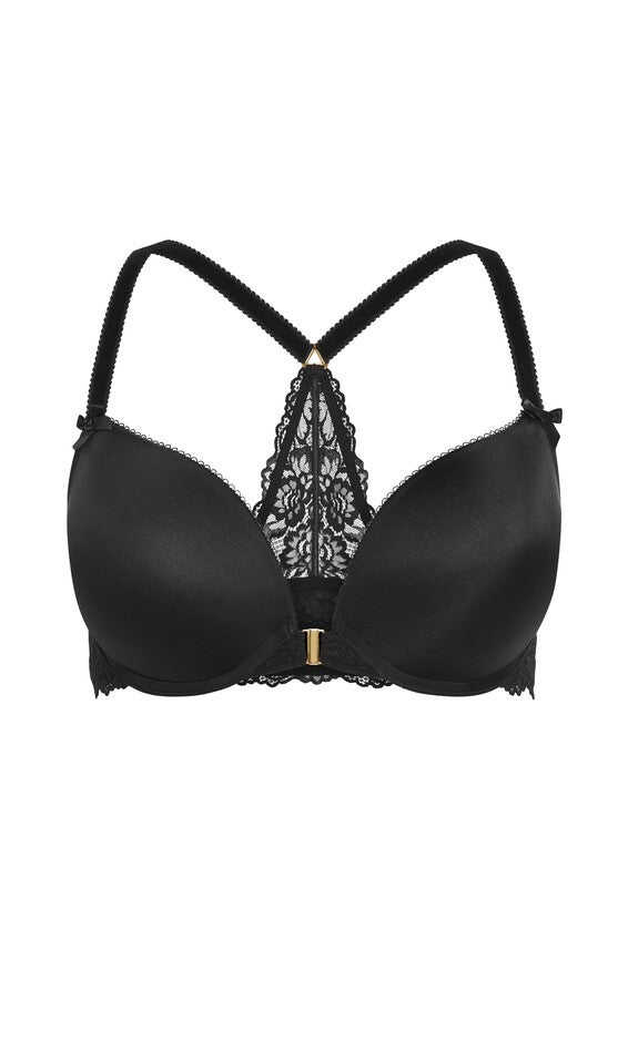 Adore Luxe Racerback Push Up Bra - black, BLACK, alternate image number 2