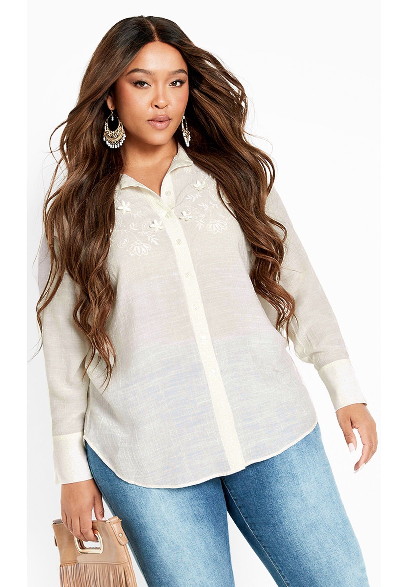 Forget Me Not Shirt, CREAM, hi-res image number 0